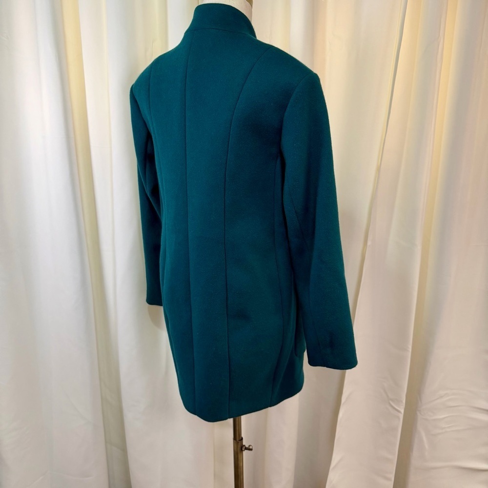 NWT Express Chic ‘Shawl Collar One Button Coat’ in Deep Teal Green Size XS - Picture 11 of 16